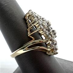 10K 417 Yellow Gold 5.2G 0.53ctw Diamond Cluster Ring Size: 7!